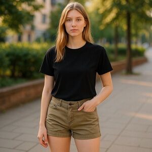 No Boundaries High Waist Shorts - Khaki Size 11 Junior